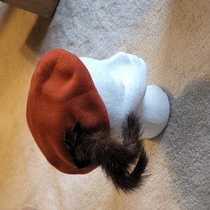 Vintage Orange Beret Style Hat